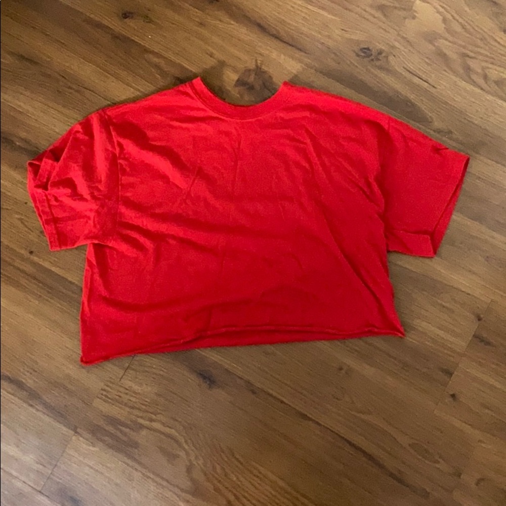 Red crop top